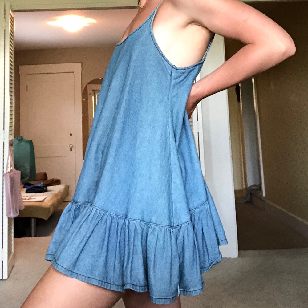 One Teaspoon Baby Doll Denim Tank Dress - Picture 7 of 8